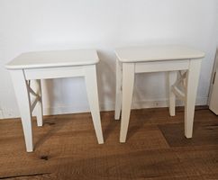 2 Nachttische/ Beistelltische weiss Holz guter Zustand