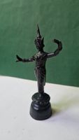 Glocke tanzende Frau Bronze antik guter Zustand 13 cm H