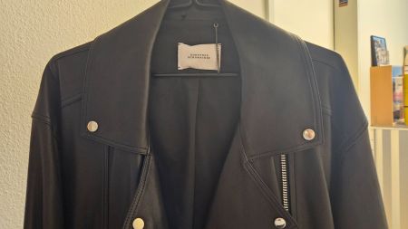 Leder Bikerjacke, Dorothee Schumacher Grösse 38, oversized