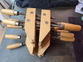 90-Grad-Winkelklemmen Holz, 6 Stk, guter Zustand