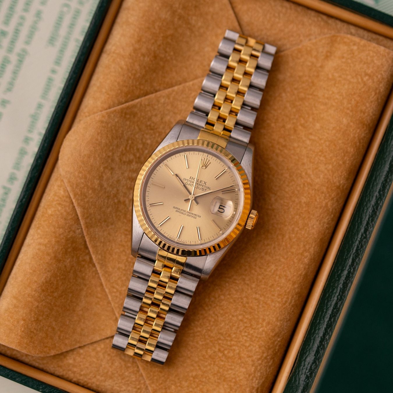 Rolex Orologi: Rolex Datejust 36/ 16233 / 1996 / Champagne Dial / Full Set – Usato da Luzern venduto da PrimeSwissTime 9