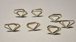 8Tischkartenhalter Diamant Gold
