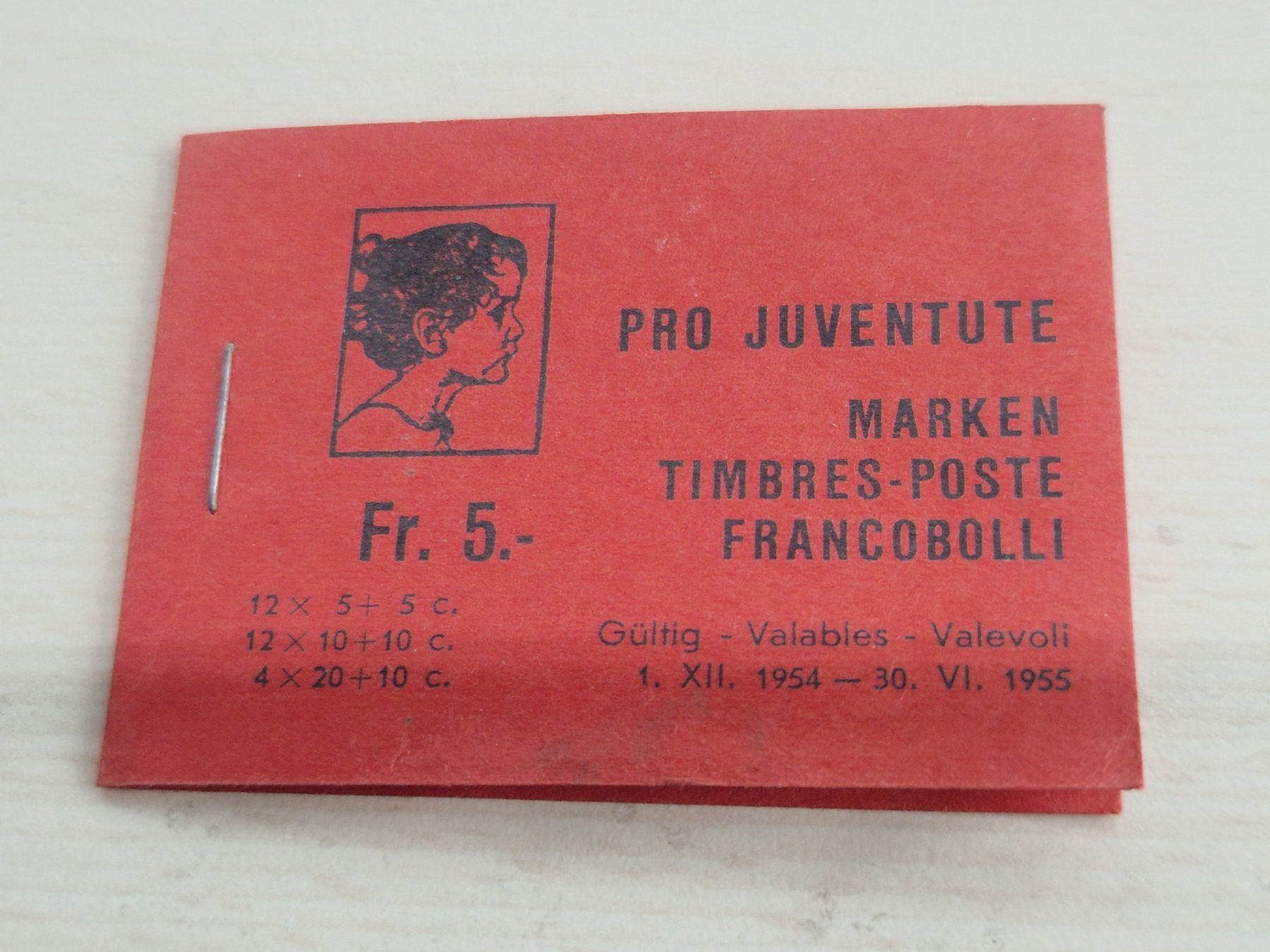 Tutti i francobolli: PJ Markenheftli 1954, ab 1.- – Usato da Burgdorf venduto da Glossy01