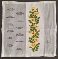 Original Swissair Stofftaschentuch Wildrosen