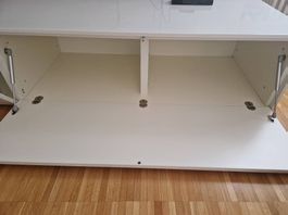Salontisch & Sideboard  Modernes Set in Hochglanz Weiss