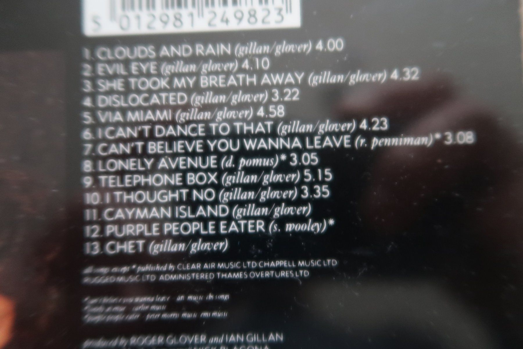 CDs: GILLAN GLOVER - ACCIDENTALLY ON PURPOSE - DEEP PURPLE - CD – Gebraucht aus Basel von Patiscat 2