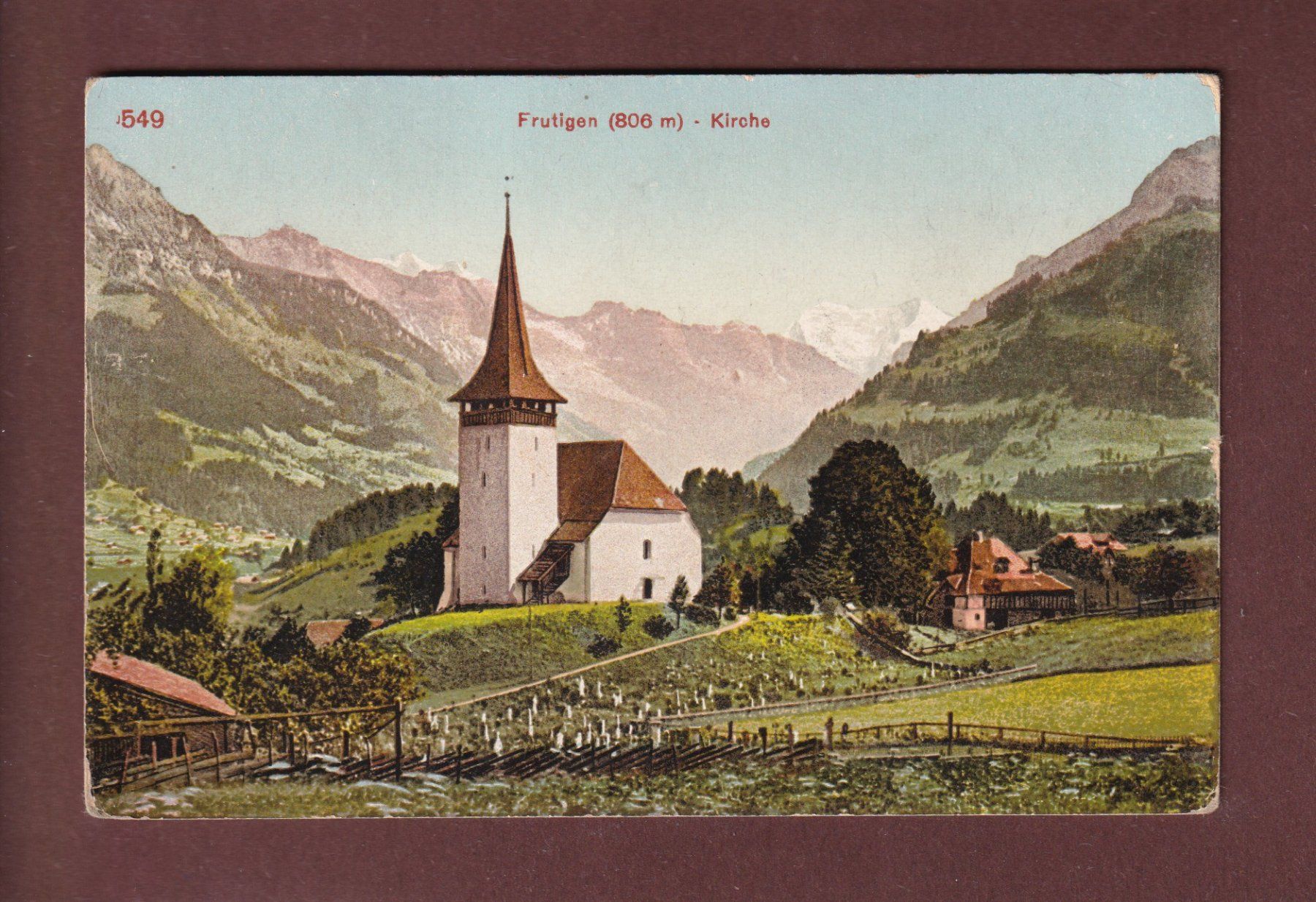 Ansichtskarten: FRUTIGEN - Kirche – Gebraucht aus Pully von nicecards-shop