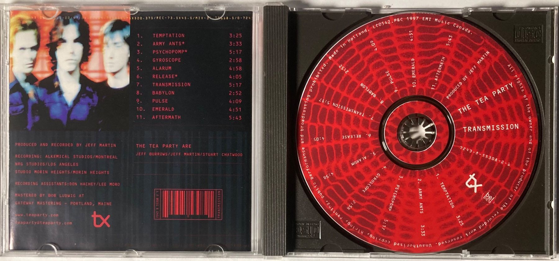 CD: THE TEA PARTY - TRANSMISSION – Usato da Poliez-Pittet venduto da Newtown-Records 2