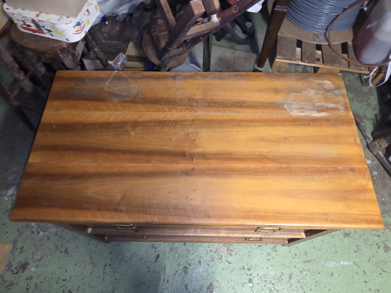 Cassettiere: Antike Kommode Holz mit 3 Schubladen 110x57x80cm   – Usato da Rorschach venduto da TimelessTrading 1