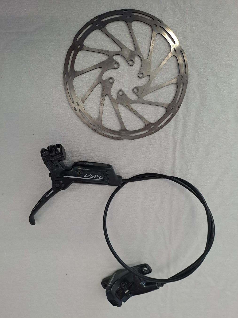 Sram Ersatzteile: SRAM Level T Scheibenbremse 180mm Centerline Disc – komplett – Gebraucht aus Hedingen von ang_6hch
