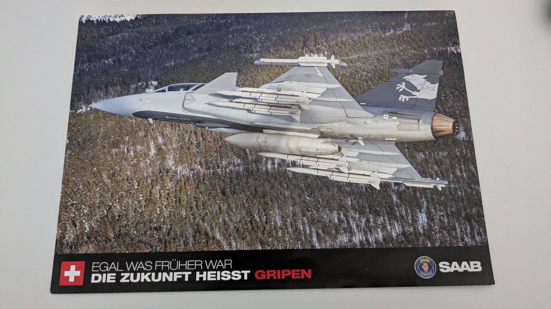 Saab Documenti: Saab Gripen Werbeflyer/Prospekt A4 – Nuovo (secondo la descrizione) da Würenlos venduto da Sandler