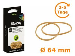 Gummiringe, natur, 64 mm, 100 g