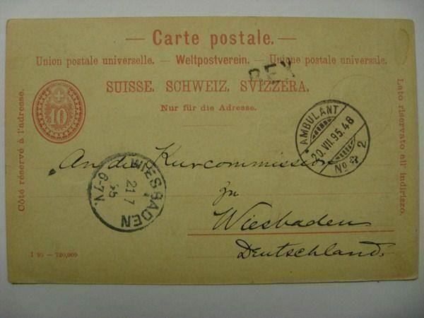 Cartoline postali: Postkarte - Weltpostverein – Usato da Gundetswil venduto da Egro01