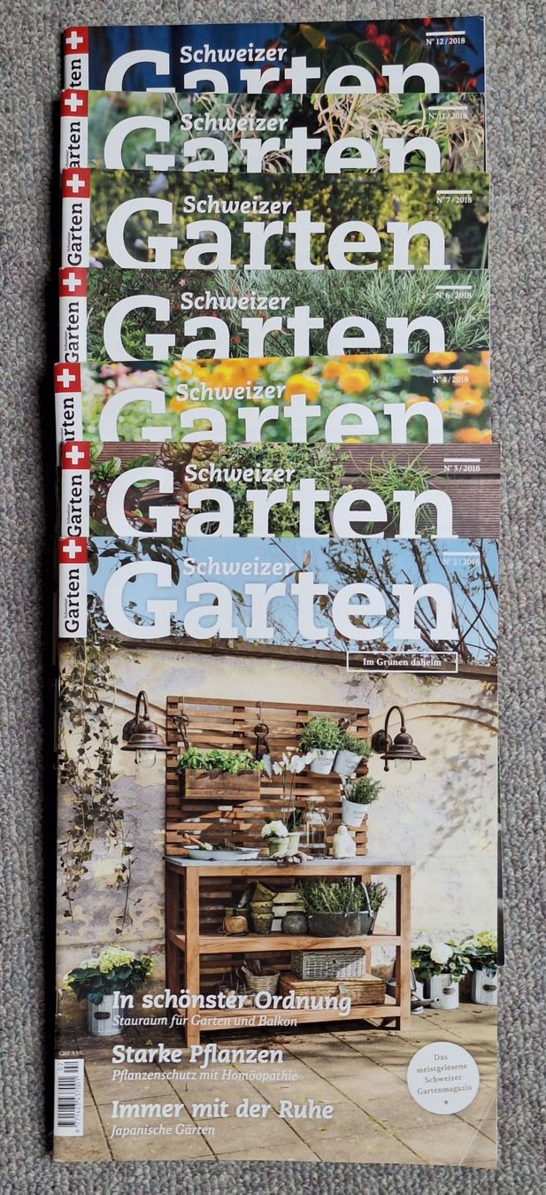 Riviste & Magazine: Hefte Schweizer Garten 2018 / 7 Stk. – Usato da Oberriet SG venduto da Atir47