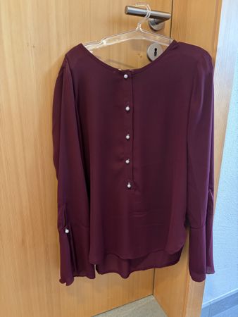 Camicetta da donna bordeaux maniche lunghe tg. S/M