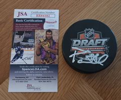 NHL Draft Puck, David Pastrnak, Boston Bruins