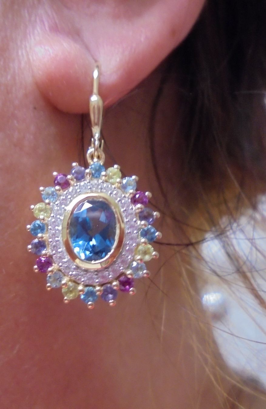 Ohrringe & -stecker: Echtschmuck: Londonblauer Topas-Silberohrringe 925er – Neu (gemäss Beschreibung) aus Zuchwil von maumauchi 4