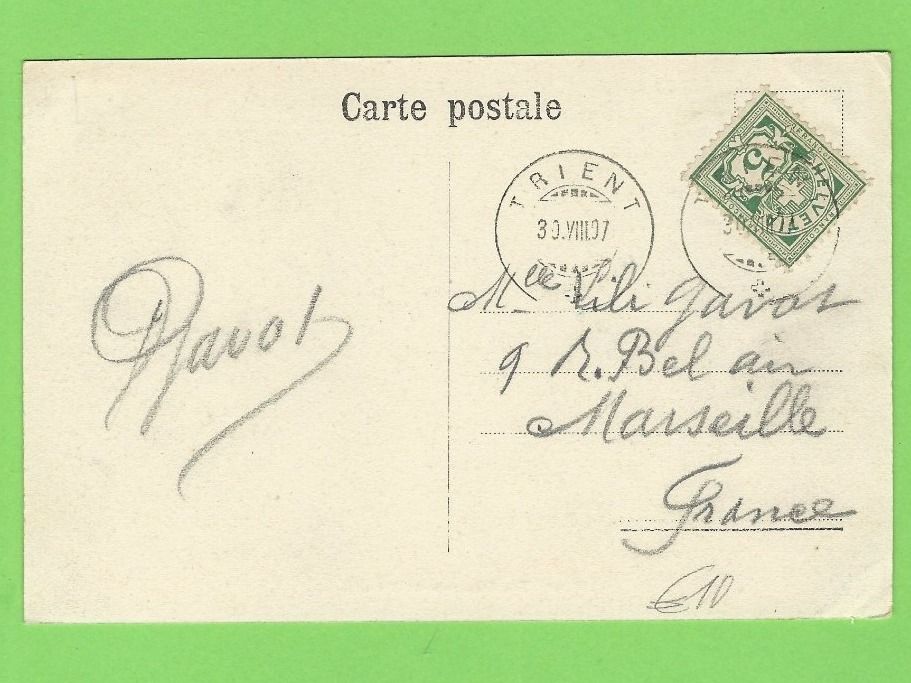 Cartoline postali: Vue Générale de Trient – Usato da Zürich venduto da t24_de 1