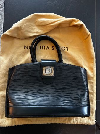Schwarze Electric Epi Ledertasche Mirabeau PM Louis Vuitton