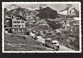 Hotel Klausen - Passhöhe , Postauto , gel. 1956