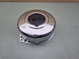 Polraddeckel chrom, schwarzes Puch-Emblem / Puch Maxi