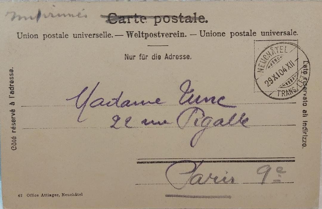 Cartoline postali: NEUCHÂTEL - La Collégiale et le Cloître - 1904 – Usato da Delémont venduto da Domdom1 1