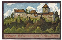 Burg Hohenklingen ob Stein am Rhein (SH) Litho-AK - 1919