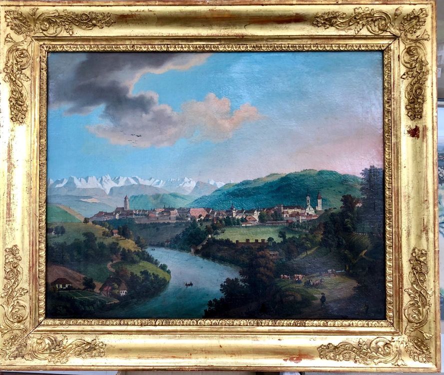 Johann Ludwig Aberli grosses Gemälde Acheter sur Ricardo
