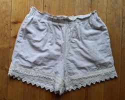 YAS Damen Shorts Weiss Grösse L mit Spitze