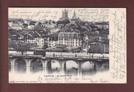 LAUSANNE - Grand Pont - Tram - 1903
