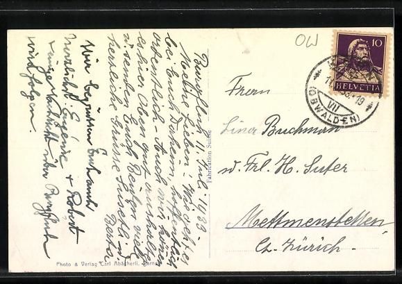 Cartoline postali: AK Kerns, Kurhaus Burgfluh, 1933 – Usato da Berlin venduto da bartko-reher 1