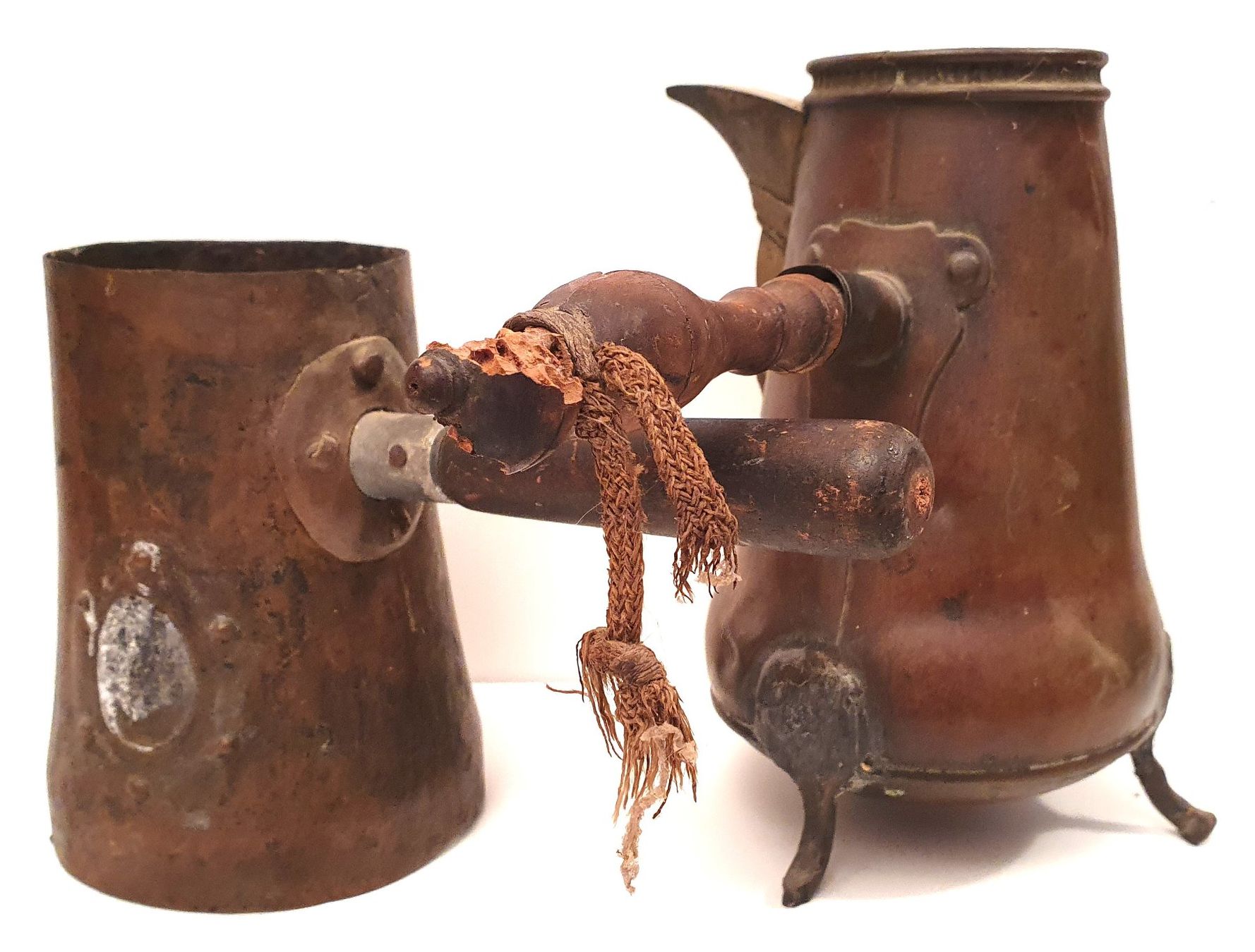 Annaffiatura & Irrigazione: 2 Stk. KUPFER - KÄNNCHEN   ca. Anfangs  1900 – Usato da Uster venduto da Posaunus 2