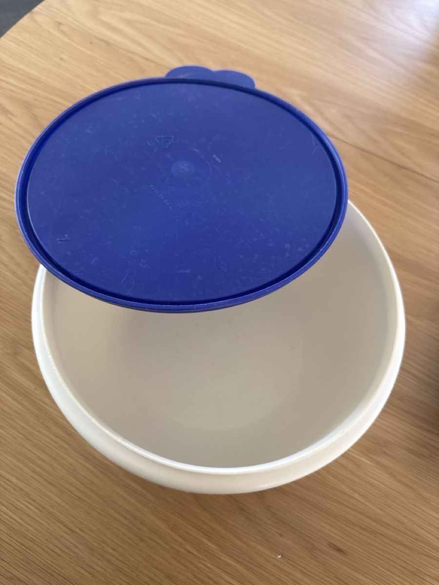 Tupperware Contenitori & Simili: Tupperware Schüssel mit blauem Deckel gebraucht – Usato da Bülach venduto da Mellinchen30 1