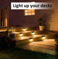 8x Wasserdichte Solar LED Garten Balkon Leuchten warm weiss