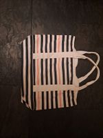 Tasche schwarz, weiss, rosa gestreift