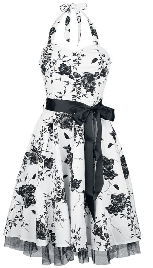 Kleider: H&R Kleid, Gr. 40, weiss mit Blumenmuster – Gebraucht aus Kaltbrunn von BarbaraR