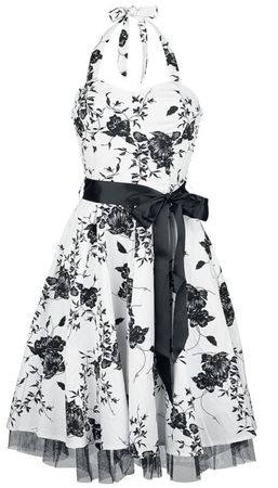 H&R Kleid, Gr. 40, weiss mit Blumenmuster