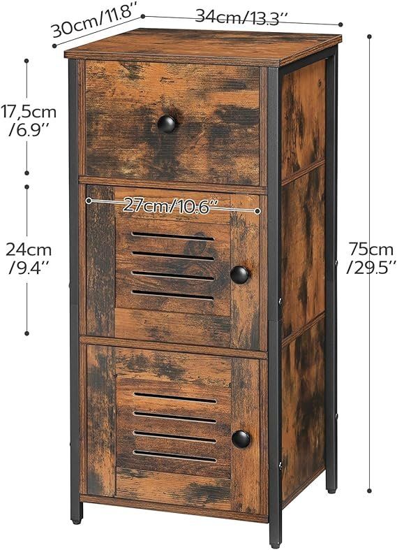 Nachttische: Kommode Schmaler Schrank Beistellschrank mit Schublade – Neu und originalverpackt aus Zürich von Novamart 2