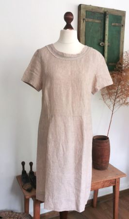 Elegantes Leinen Kleid von Collection Gr. 40/42