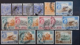 Zypern British Lot mit alten Werten