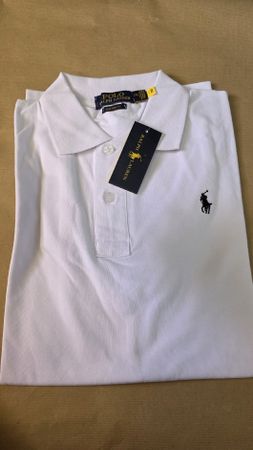 Polo Ralph Lauren Custom Fit Polo XXL,weiss passt für Sommer