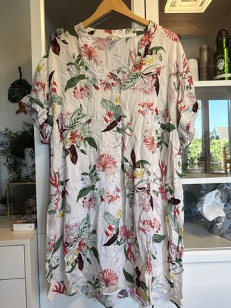 Sommerkleid Standkleid 44 Viskose Damen 