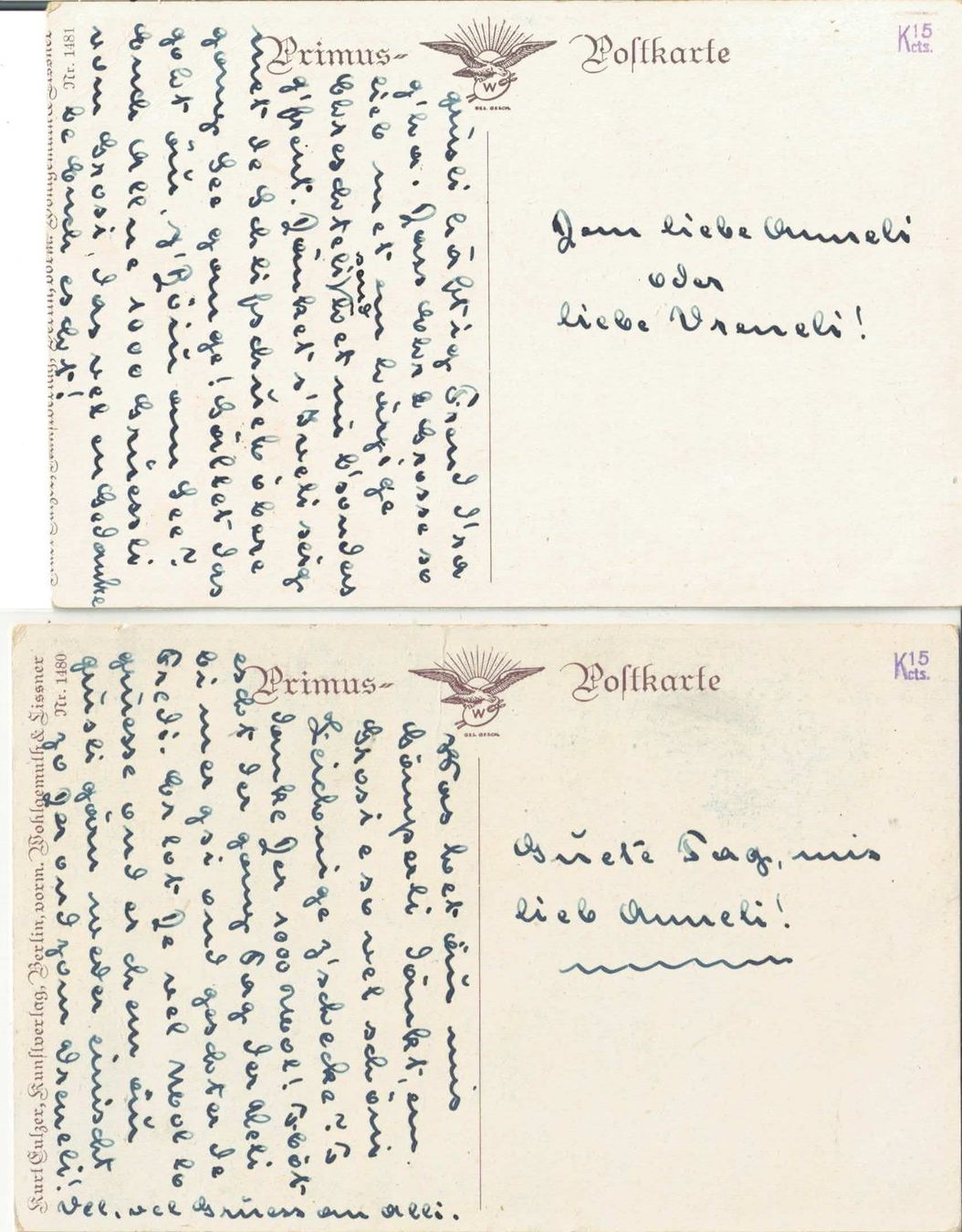 Cartes postales: 2 AK - Humor - Freizeit im Wald – D'occasion à Ettingen par Kartenplanet 1