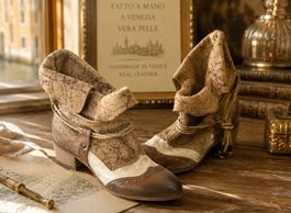 Handgefertigte Leder-Boots aus Venedig