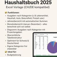 Haushaltsbuch  – Premium Excel Vorlage (CH/DE)