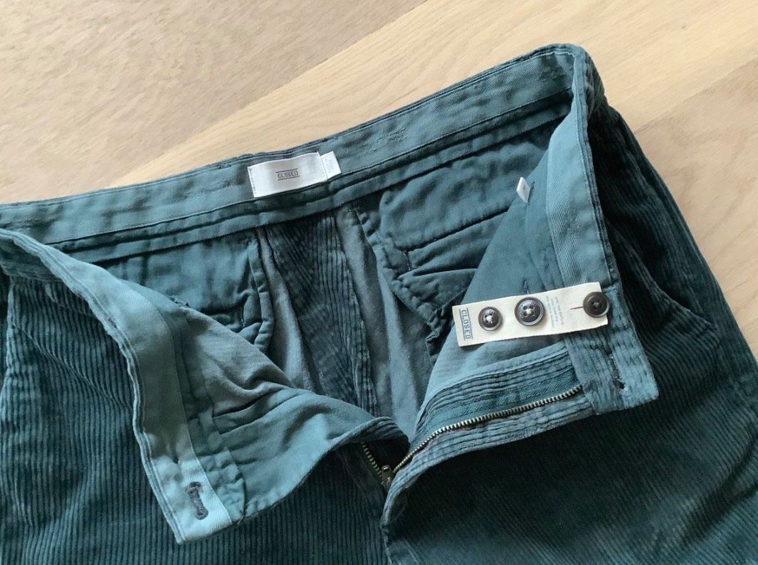 Closed Pantaloni: Cordhose, Closed, Gr. 33, Petrol – Nuovo (secondo la descrizione) da Zürich venduto da GC96 2