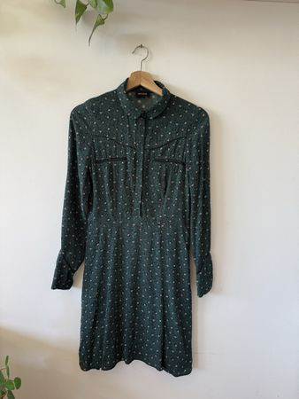 Robe Kookai imprimée verte taille 34