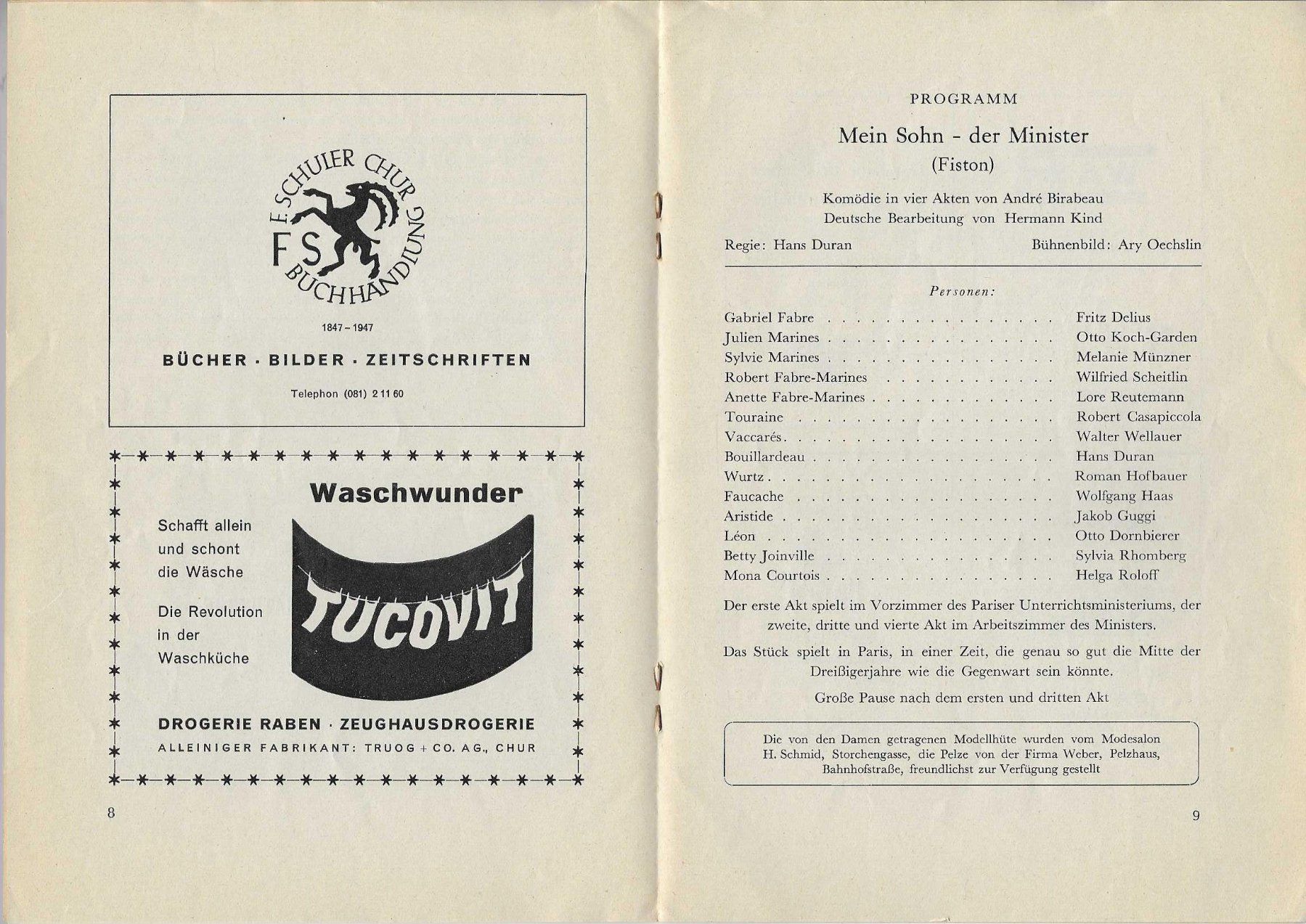 Libri: Stadttheater Chur ca. 1950 – Usato da Flims - Dorf venduto da Stagediver 4