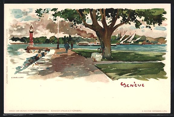 Cartes postales: AK Genève, Seepartie – D'occasion à Berlin par bartko-reher