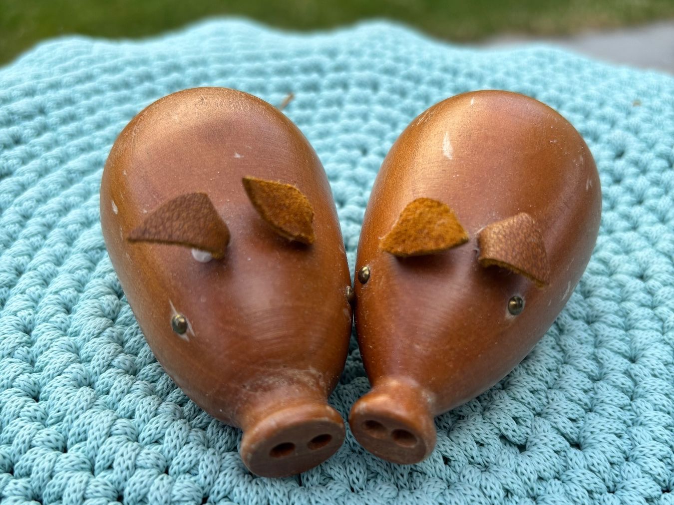 Statuette: Two wooden mid-century pigs – Usato da Steinhausen venduto da ChromeVintage 8